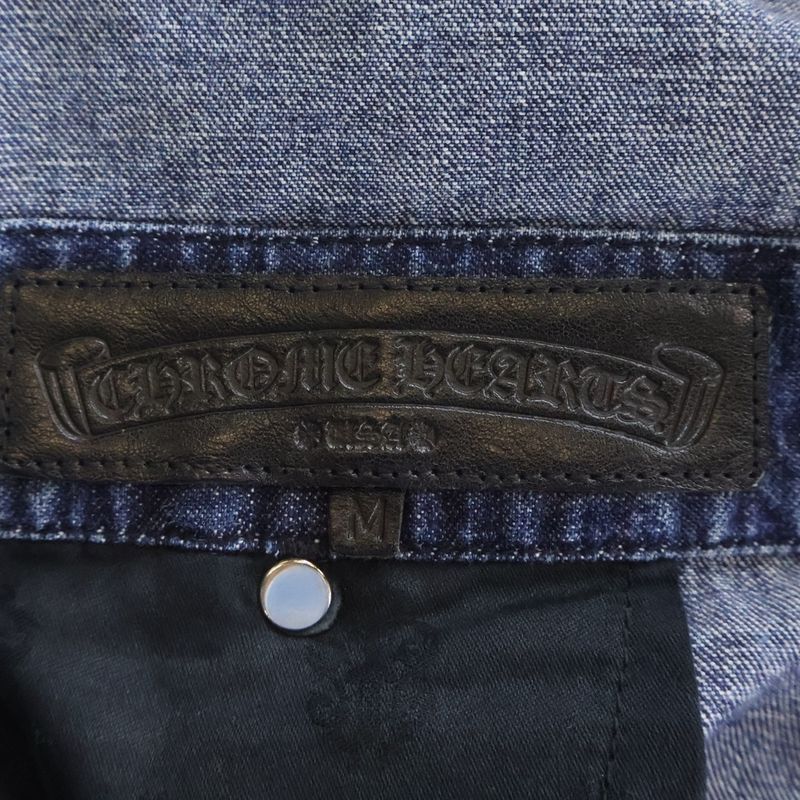 Chrome Hearts Overall Cross Ball Button Denim Overalls Flat