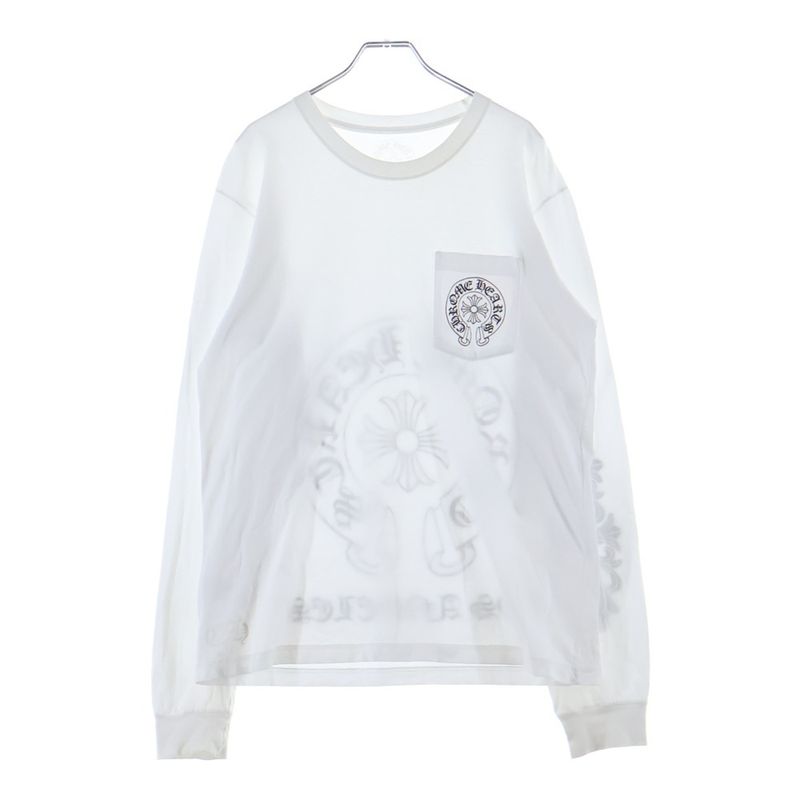 Chrome Hearts Flrl Crs Horseshoe L S Back Horse Shoe Los Angeles Limited Sleeve