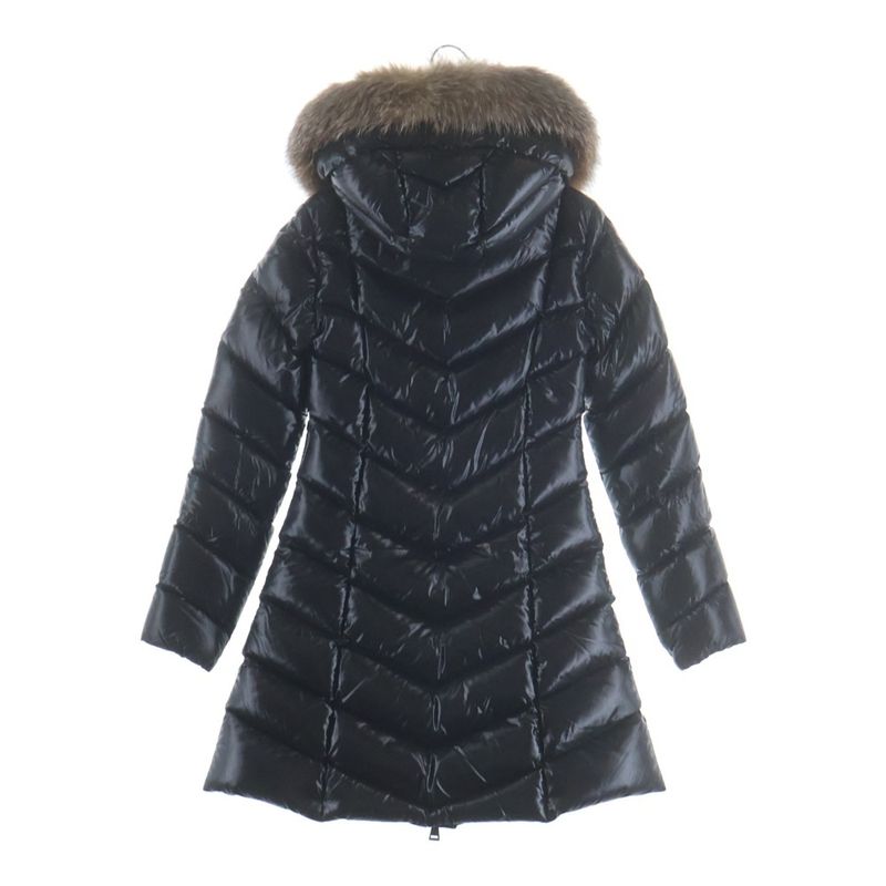 Moncler Fulmarus Fur Down Coat Black