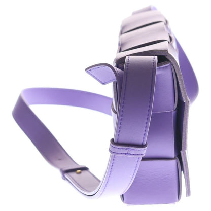 Bottega Veneta Cassette Leather Shoulder Bag Purple