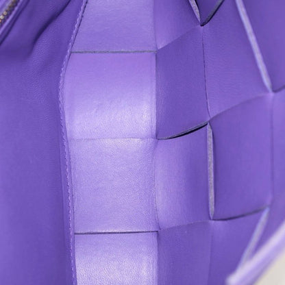 Bottega Veneta Cassette Leather Shoulder Bag Purple
