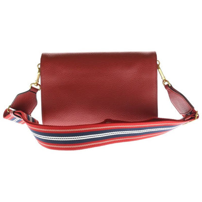 Prada Vitello Daino Mini Shoulder Bag Red Leather Gold