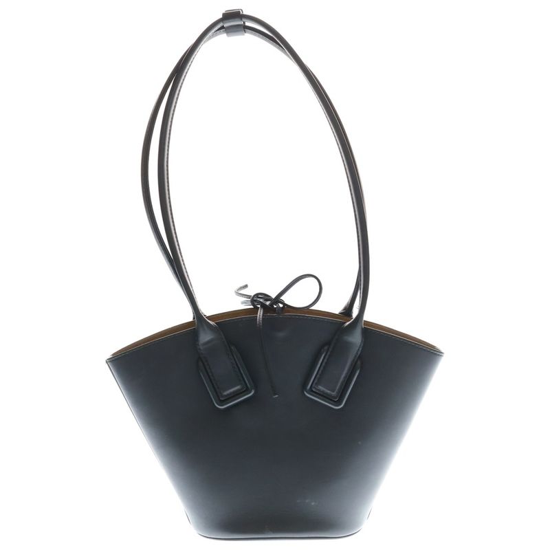 Bottega Veneta Basket Small Leather Handbag Black