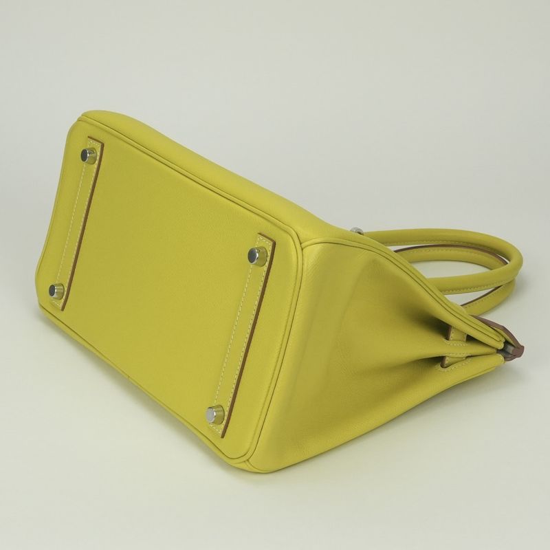 Hermes Birkin 30 Candy 30 Tote Epsom Soufre Gray Mouette Yellow