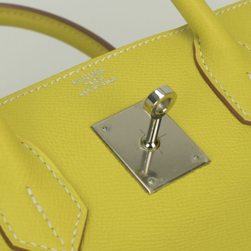 Hermes Birkin 30 Candy 30 Tote Epsom Soufre Gray Mouette Yellow