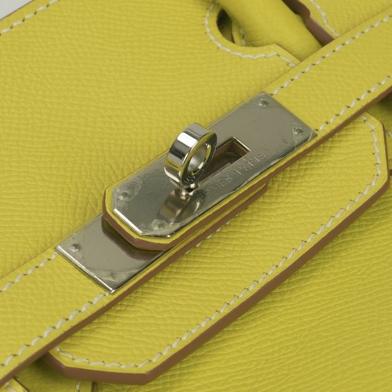 Hermes Birkin 30 Candy 30 Tote Epsom Soufre Gray Mouette Yellow