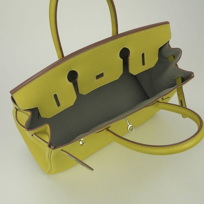 Hermes Birkin 30 Candy 30 Tote Epsom Soufre Gray Mouette Yellow