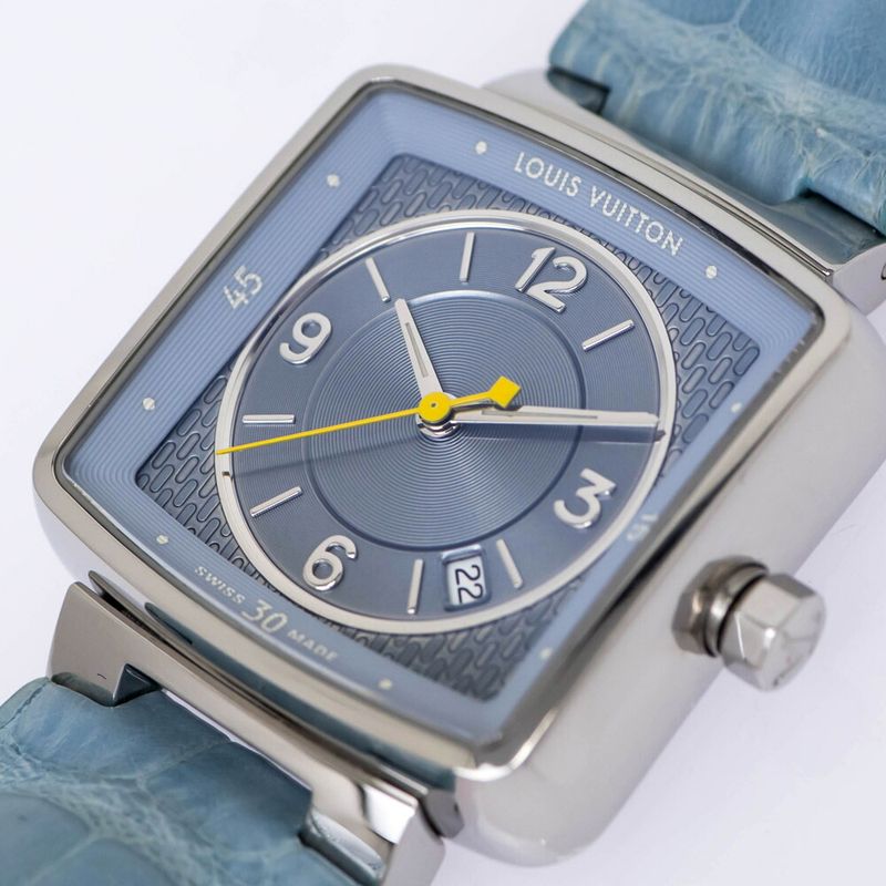 Louis Vuitton Tambour Speedy Blue Quartz Watch Handbag