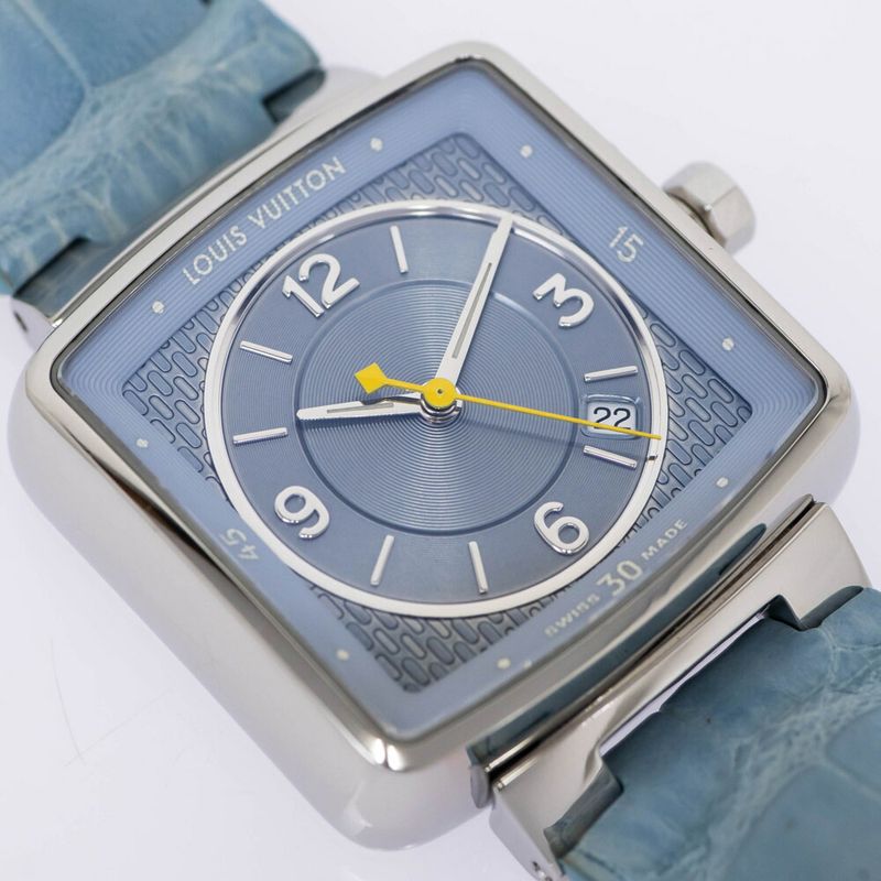 Louis Vuitton Tambour Speedy Blue Quartz Watch Handbag