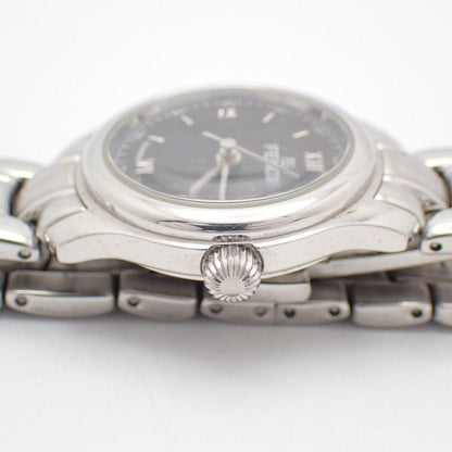 Fendi Quartz Watch Black Dial SS