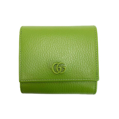 Gucci GG Marmont Bifold Wallet Green Leather Handbag