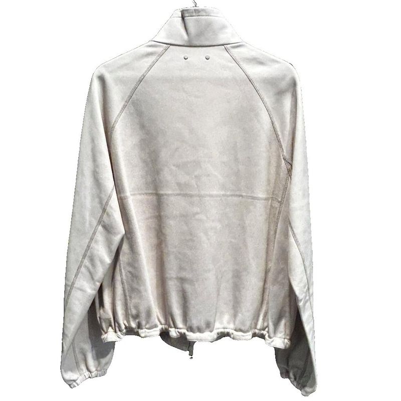 Louis Vuitton Leather Jacket Zip Up Stand Collar Sheep Lamb Logo 50 Off White