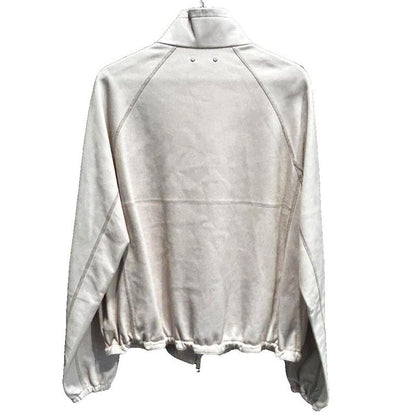 Louis Vuitton Leather Jacket Zip Up Stand Collar Sheep Lamb Logo 50 Off White