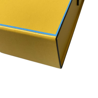 Fendi Shoulder Bag Pack Yellow Light Blue Leather