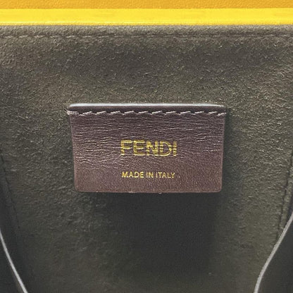 Fendi Shoulder Bag Pack Yellow Light Blue Leather
