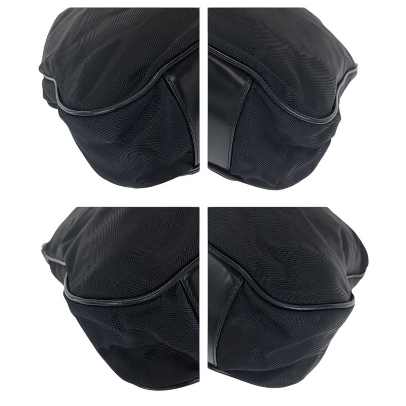Gucci Black Silver Nylon Leather 001 Shoulder Bag