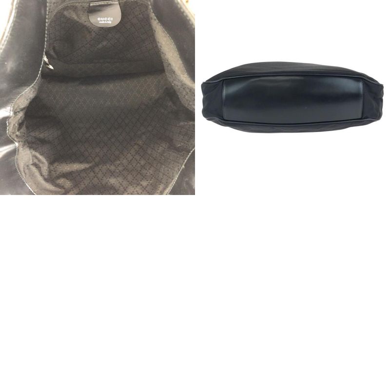 Gucci Black Silver Nylon Leather 001 Shoulder Bag