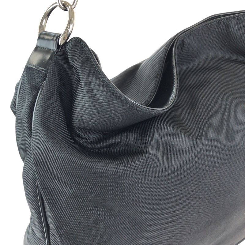 Gucci Black Silver Nylon Leather 001 Shoulder Bag