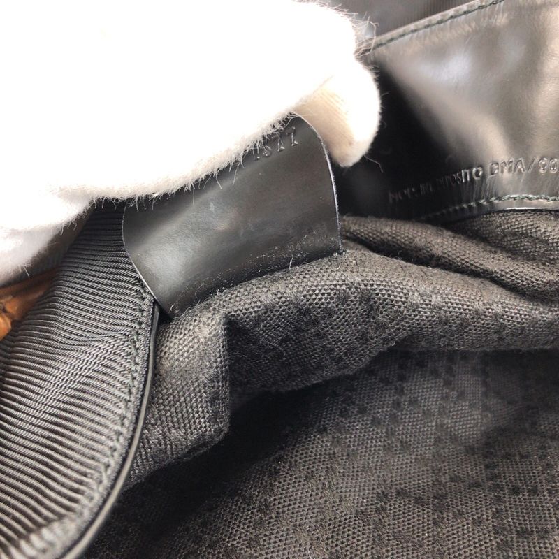 Gucci Black Silver Nylon Leather 001 Shoulder Bag