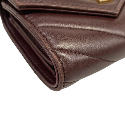 Saint Laurent Paris Trifold Wallet Cassandra Multi Fold Gold Leather