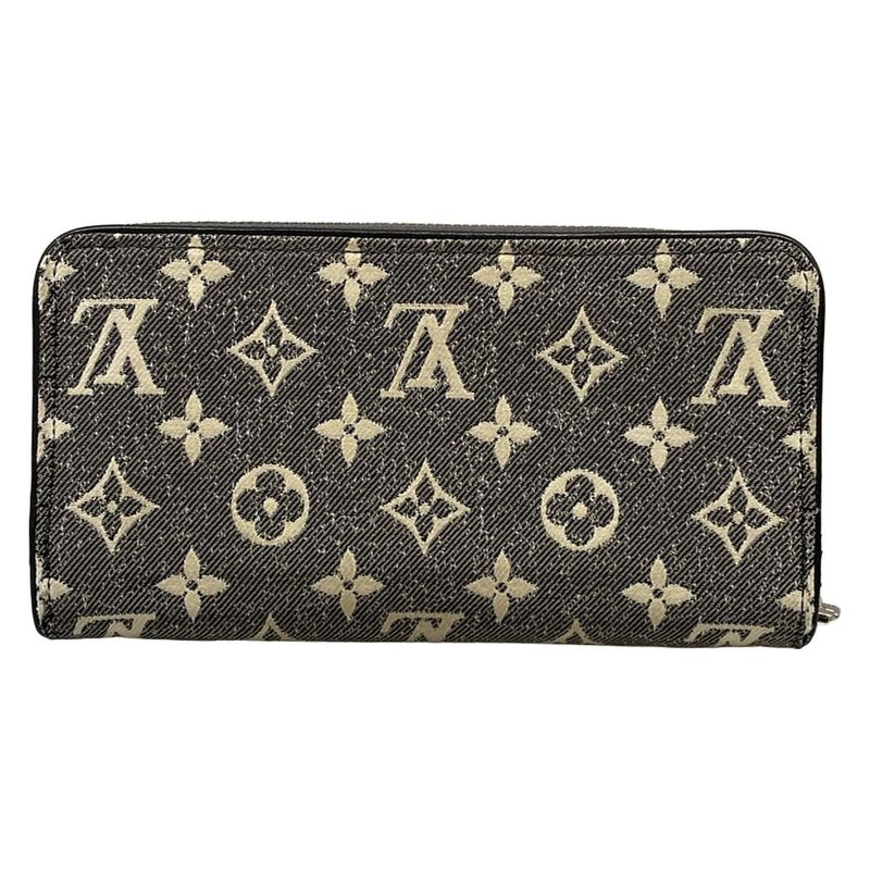 Louis Vuitton Wallet Monogram Jacquard Denim Zippy Gray