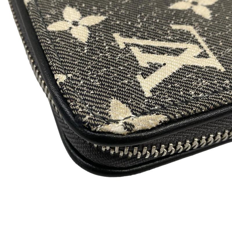 Louis Vuitton Wallet Monogram Jacquard Denim Zippy Gray