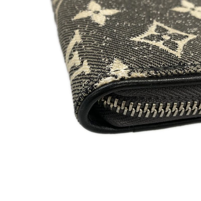 Louis Vuitton Wallet Monogram Jacquard Denim Zippy Gray