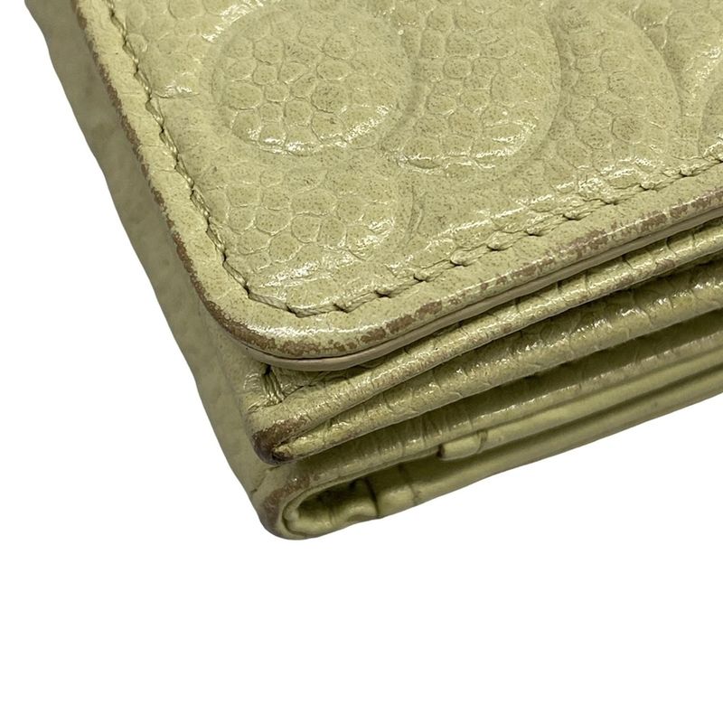 Chanel Trifold Wallet Camellia Light Green