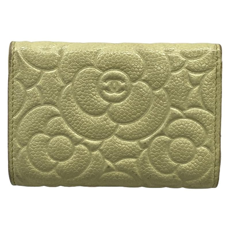 Chanel Trifold Wallet Camellia Light Green