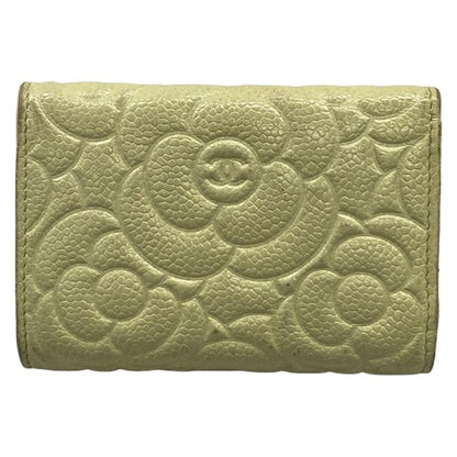 Chanel Trifold Wallet Camellia Light Green