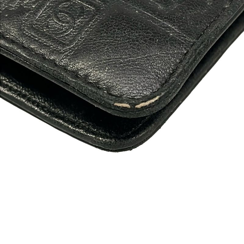 Chanel Wallet Icon Black Silver Lambskin