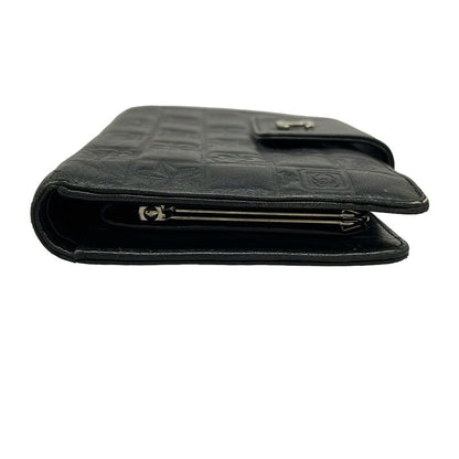 Chanel Wallet Icon Black Silver Lambskin