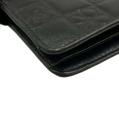 Chanel Wallet Icon Black Silver Lambskin
