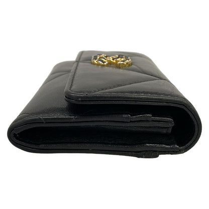 Chanel Wallet Black Gold Lambskin