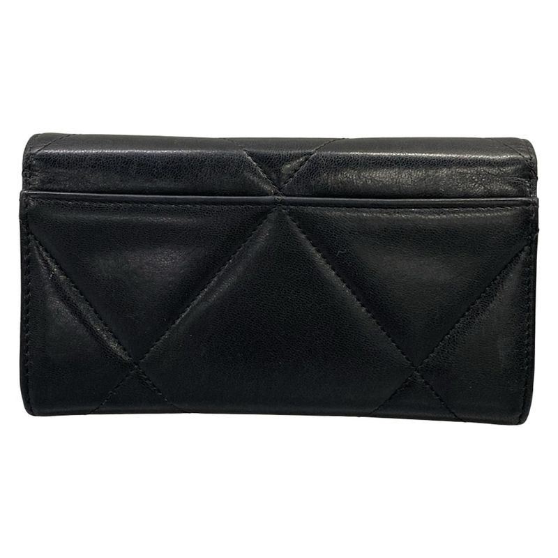 Chanel Wallet Black Gold Lambskin