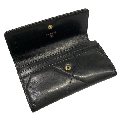 Chanel Wallet Black Gold Lambskin