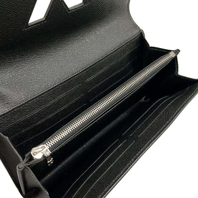 Louis Vuitton Wallet Twist Portefeuille Noir Black Leather Cowhide