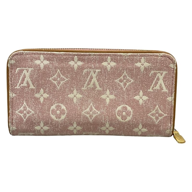 Louis Vuitton Wallet Monogram Jacquard Denim Zippy Pink