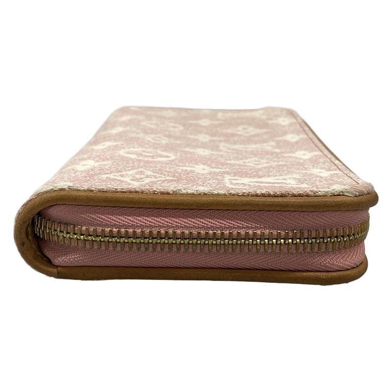 Louis Vuitton Wallet Monogram Jacquard Denim Zippy Pink