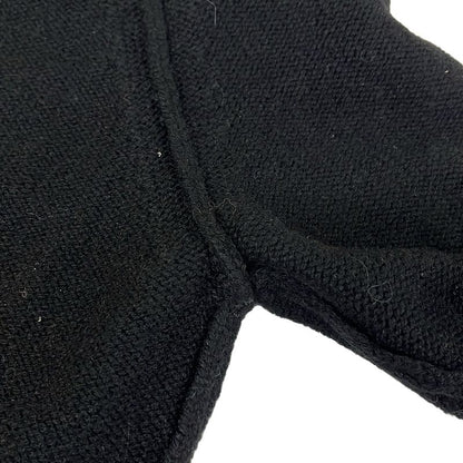 Chanel Short Sleeve Sweater 42 L Black Cashmere