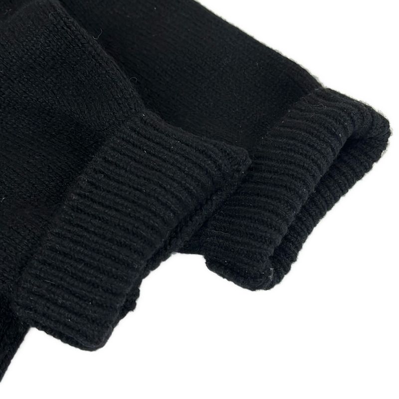 Chanel Short Sleeve Sweater 42 L Black Cashmere