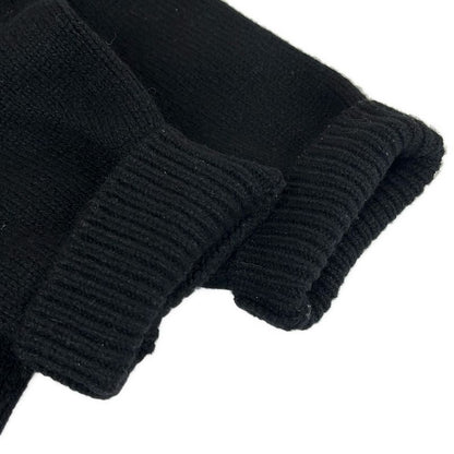 Chanel Short Sleeve Sweater 42 L Black Cashmere