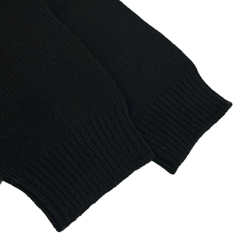 Chanel Short Sleeve Sweater 42 L Black Cashmere