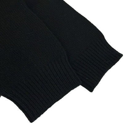 Chanel Short Sleeve Sweater 42 L Black Cashmere