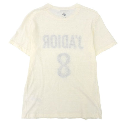 Dior Ja' 8 Logo Short Sleeve Cotton T-Shirt Top Ivory XS