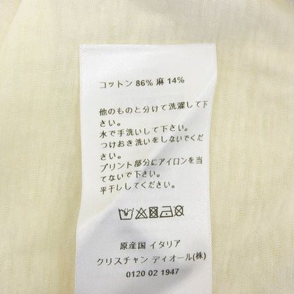 Dior Ja' 8 Logo Short Sleeve Cotton T-Shirt Top Ivory XS