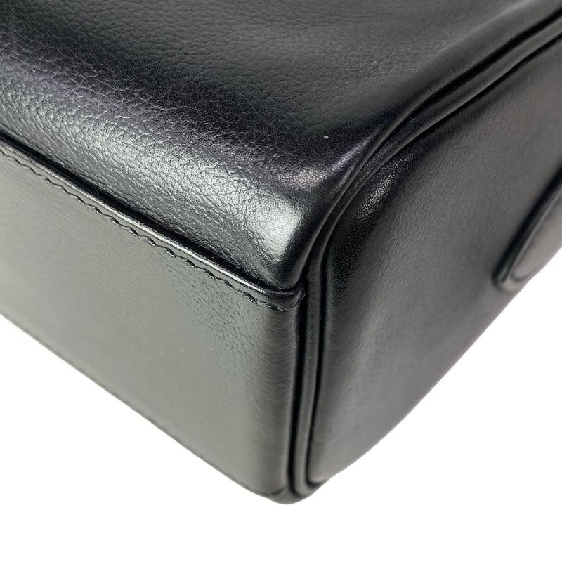 Hermes Shoulder Bag Kelly Messenger PM Black Silver