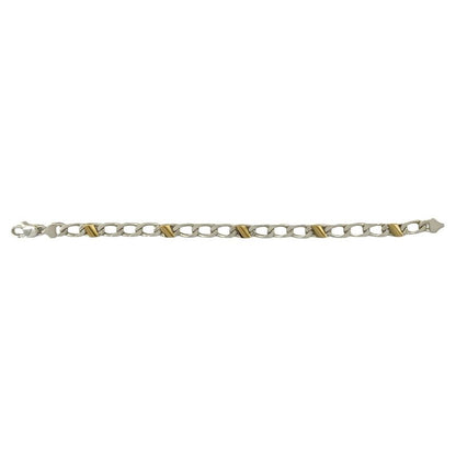 Tiffany & Co Figaro Bracelet 18k Yellow Gold Chain Bangle