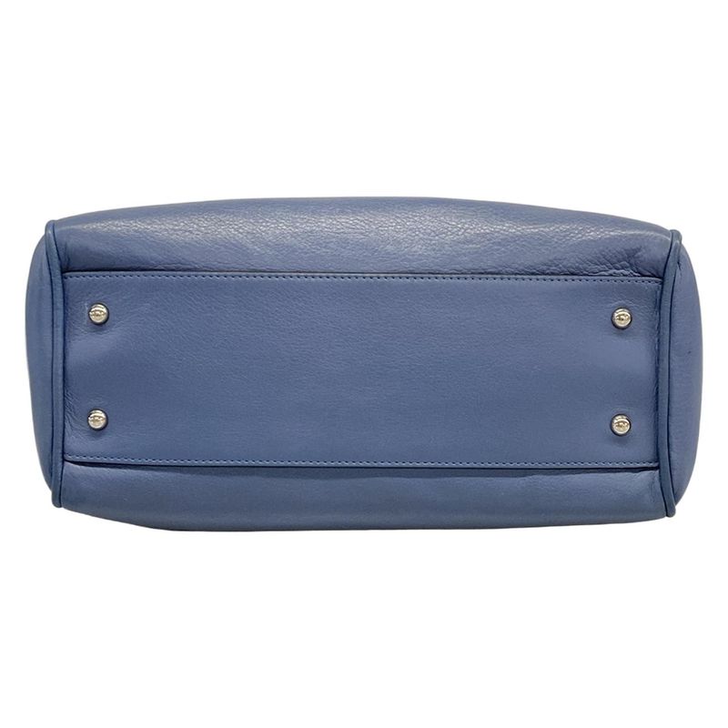 Loewe Tote Heritage Blue Gray Leather