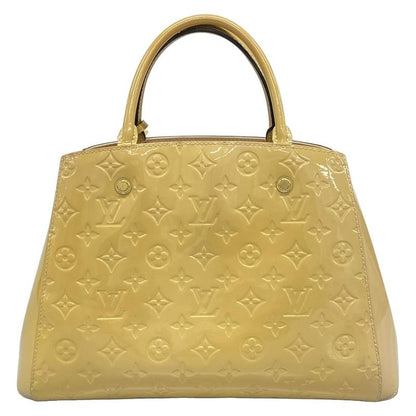 Louis Vuitton Handbag Monogram Vernis Montaigne BB Dune Leather